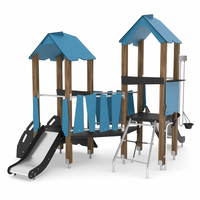 U3-Spieltürme mit Rutsche und Sandaufzug - WOODEN WD1436 – Bild 5