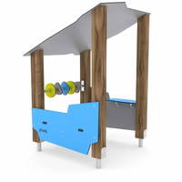Unterstand mit Dach und Spielelementen WOODEN WD1401