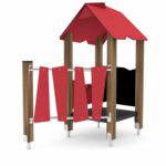 Spielhaus mit Kletterelement WOODEN WD1402 - d940 wd1402c21s