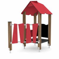 Spielhaus mit Kletterelement WOODEN WD1402 – Bild 4