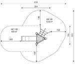 Spielturm aus Akazienholz mit Rutsche und 2 Aufstiegen – ROBINIA RB1334 - dc31 rb1301top