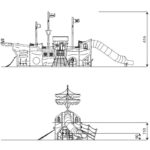 Großes Piratenschiff mit Röhrenrutsche CROOC 0330 - dd0f 0330front