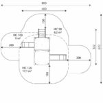Spielturm mit 2 Rutschen, Treppe, Kletter- und Motorik-Elementen CROOC 0306 - dd5a 0306top
