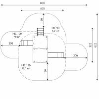 Spielturm mit 2 Rutschen, Treppe, Kletter- und Motorik-Elementen CROOC 0306 – Bild 4