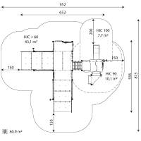 Behindertengeeignete Spielanlage mit 2 Rampen, Kriechrohr und Rutsche WOODEN WD1505 – Bild 7