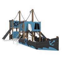 Großes Spielschiff mit 2 Rutschen WOODEN WD1415 – Bild 5