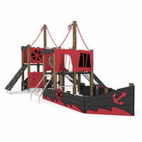 Großes Spielschiff mit 2 Rutschen WOODEN WD1415 – Bild 4