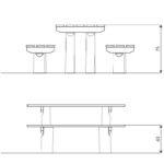 Sitzgruppe aus Robinienholz ROBINIA RB1393 - rb1393front