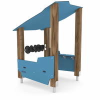 Unterstand mit Dach und Spielelementen WOODEN WD1401 – Bild 5