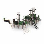 Spielanlage Piratenschiff mit 3 Rutschen WOODEN WD1580 - wd1580c11s