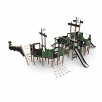 Spielanlage Piratenschiff mit 3 Rutschen WOODEN WD1580 – Bild 3