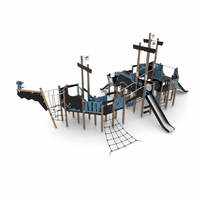 Spielanlage Piratenschiff mit 3 Rutschen WOODEN WD1580 – Bild 5