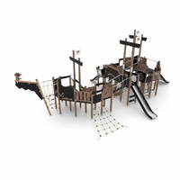 Spielanlage Piratenschiff mit 3 Rutschen WOODEN WD1580 – Bild 6