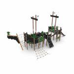 Kleine Spielanlage Piratenschiff mit 2 Rutschen WOODEN WD1581 - wd1581c11s