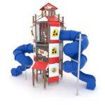 Spielturm-Anlage Arielle mit 2 Röhrenrutschen TOPICCO WD1534 - 087d wd15342s