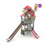 Ritter-Spielanlage mit 2 Rutschen und Kletterelementen CASTILLO 3027-1 - 85cc 3027 1ciinox1s