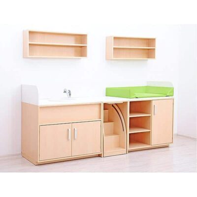 Wickelkommoden-Landschaft 3 mit Waschbecken