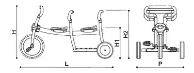 Italtrike Dreirad 2-Sitzer Pilot 300