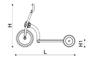 Italtrike Roller mit Bremse - Scooter Pilot 300