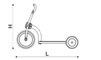 Italtrike Roller X Frame 3 Räder - Scooter Pilot 300