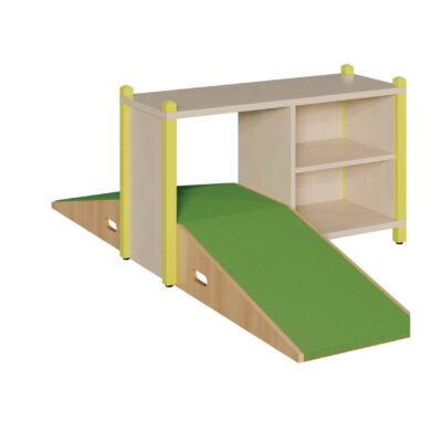 Stollen-Durchkrabbelregal mit Regal und Rampen