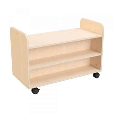 Mobiles Regal S aus Echtholz - mit Rückwand