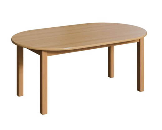 112ov1487058 Holztisch oval mit Massivholzgestell - 112ov1487058