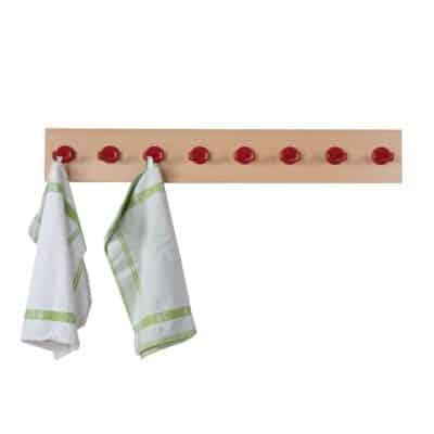 Einfache Hakenleiste mit 8 Zweifachhaken je lfm