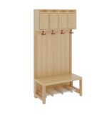 Komplettgarderobe mit Ablage & Türen – Stütze mit Paneelrückwand & Aluminiumrost - 1174t11frf34