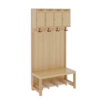 Komplettgarderobe mit Ablage & Türen - Stütze mit Paneelrückwand & Aluminiumrost