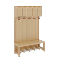 Komplettgarderobe mit Ablage & Türen - Stütze mit Paneelrückwand & Aluminiumrost – Bild 2