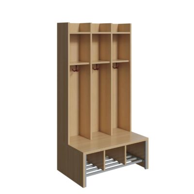 Spindgarderobe offen