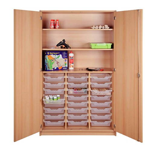 12303000 Werkschrank mit 24 flachen ErgoTray-Boxen - 12303000