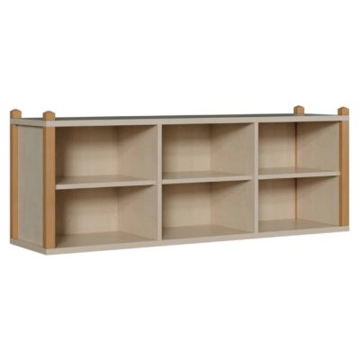 Aufsatzregal mit Rückwand für Raumteilerschränke