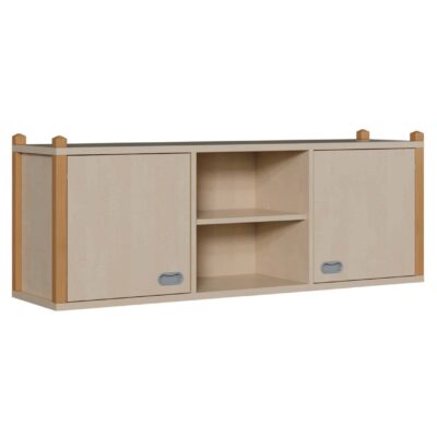 Aufsatzregal mit 2 Türen für Raumteilerschränke