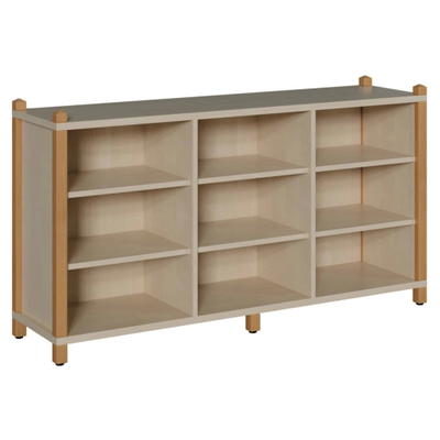 Raumteilerregal mit Rückwand und Fächern – Höhe: 80 cm