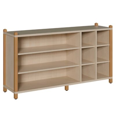 Raumteilerregal 156 x 80 cm mit 3 breiten und 6 schmalen Fächern