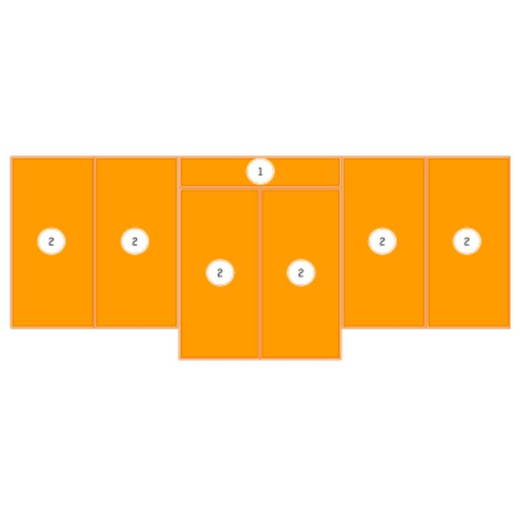 400006 Mattensatz VB 160 für 2-teilige Multi-Turnwand - 400006
