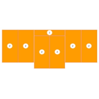Mattensatz VB 160 für 2-teilige Multi-Turnwand