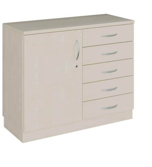 B100422S5T Halbschrank mit 5 Schüben und einer verschließbaren Tür - B100422S5T