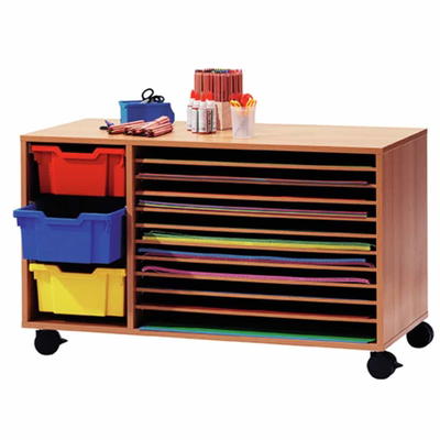 Mobiler Papier- und Bastelwagen