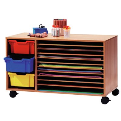 Mobiler Papier- und Bastelwagen