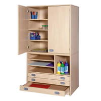 Aufsatzschrank für Papierschränke, 2 Türen, 3 Böden