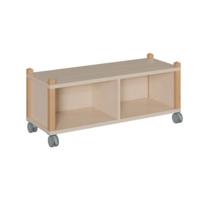 Stollenregal fahrbar - 2 Fächer - Höhe: 42,5 cm