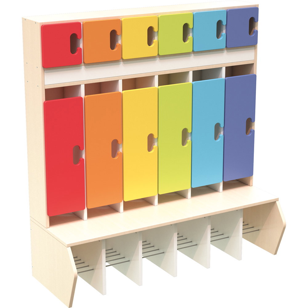 Garderobe Chamäleon für 6 Kinder - leise schließend - div. Farben
