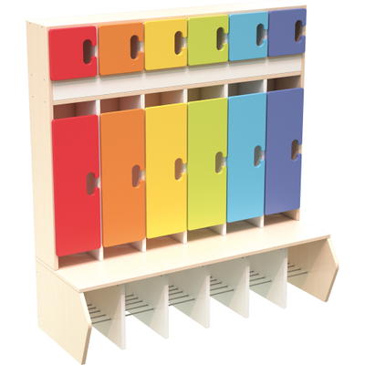 Garderobe Chamäleon für 6 Kinder – leise schließend – div. Farben