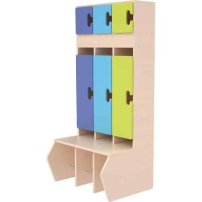Garderobe Chamäleon für 3 Kinder - leise schließend - div. Farben