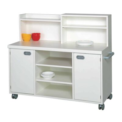 Servierwagen mit Arbeitsplatte für Frühstückstheke