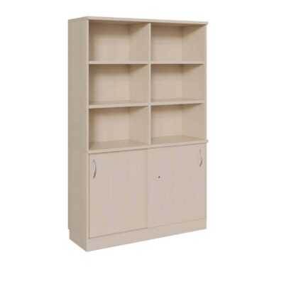 Schiebetürenschrank mit 5 Ordnerhöhen (3 OH offen)