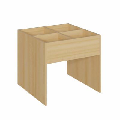 Büchertrog mit Seitenwangen mit 4 Fächern Breite 70 cm